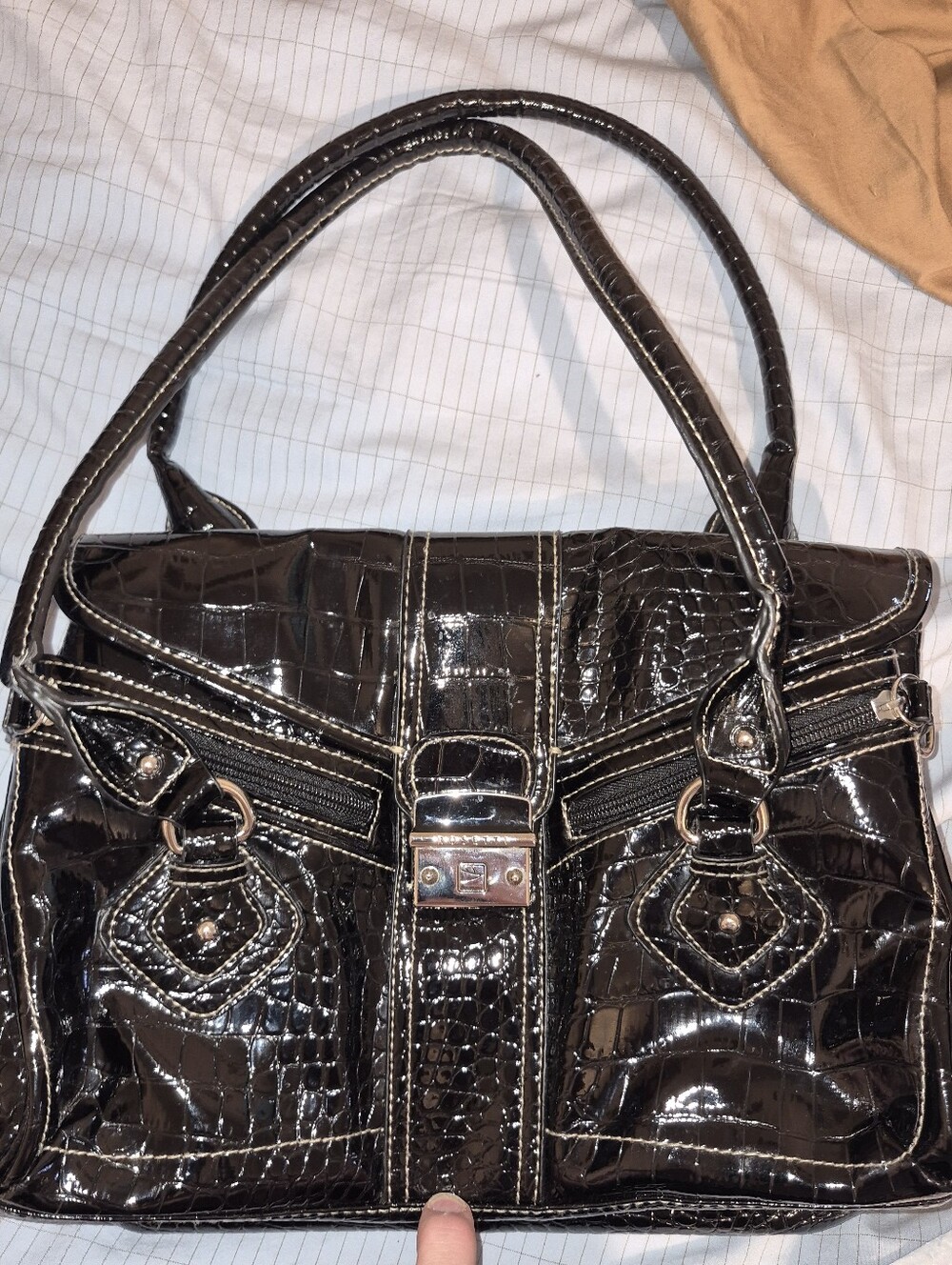 Rosetti Croc-Embossed Women's Shoulder Bag